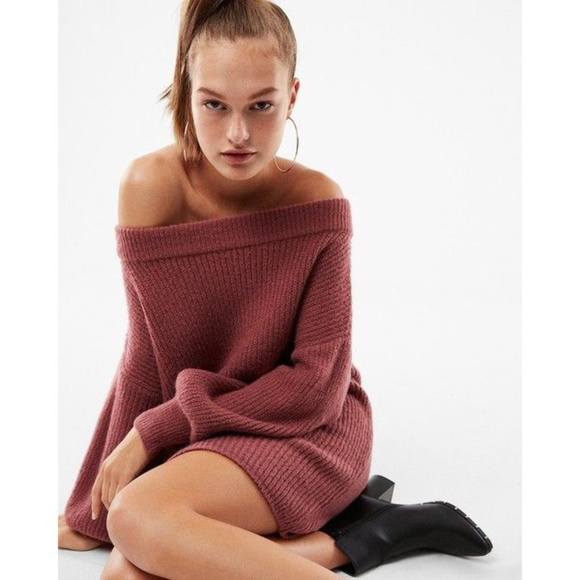 Express Dresses & Skirts - Express Off The Shoulder Sweater Dress